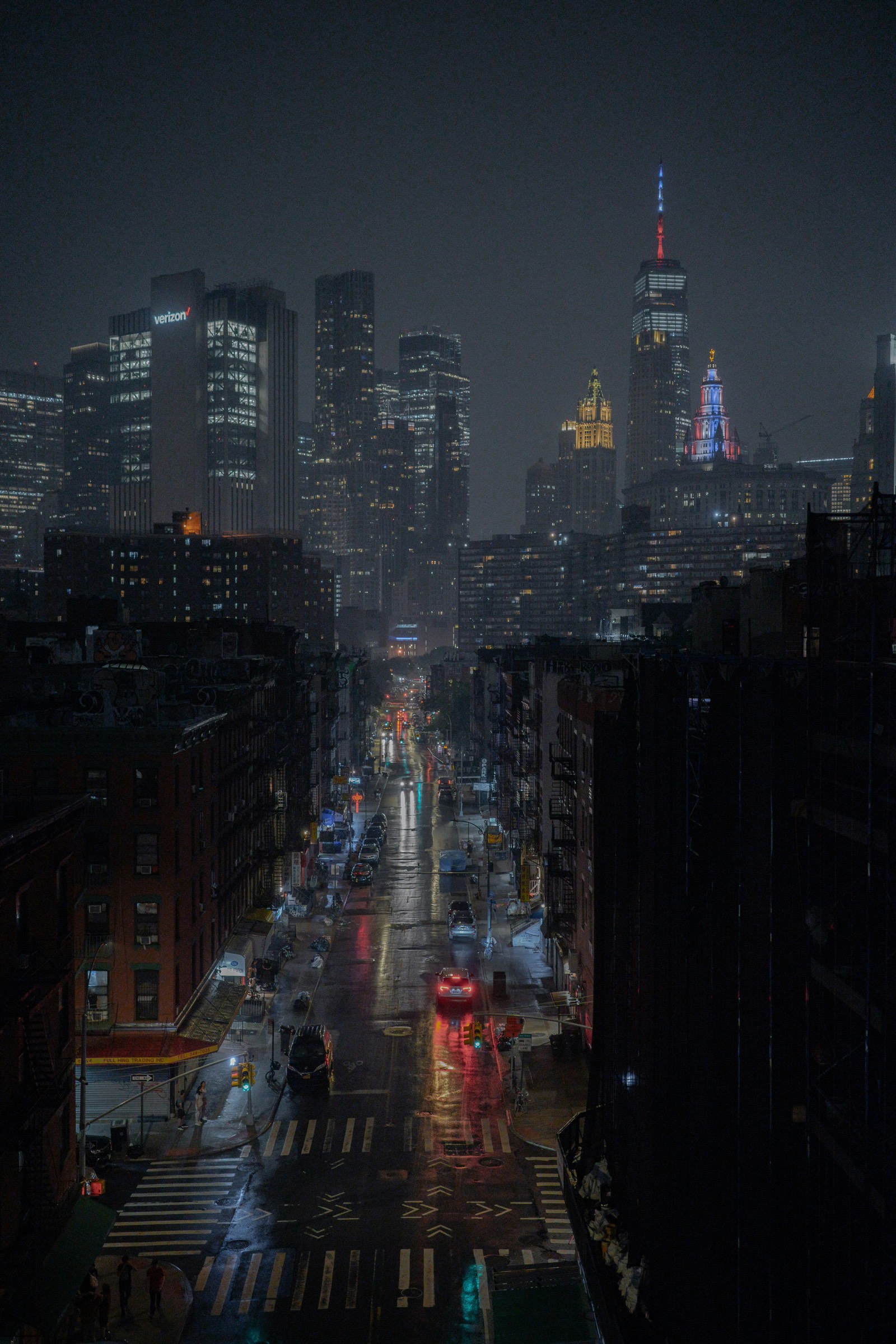 Dark Manhattan skyline