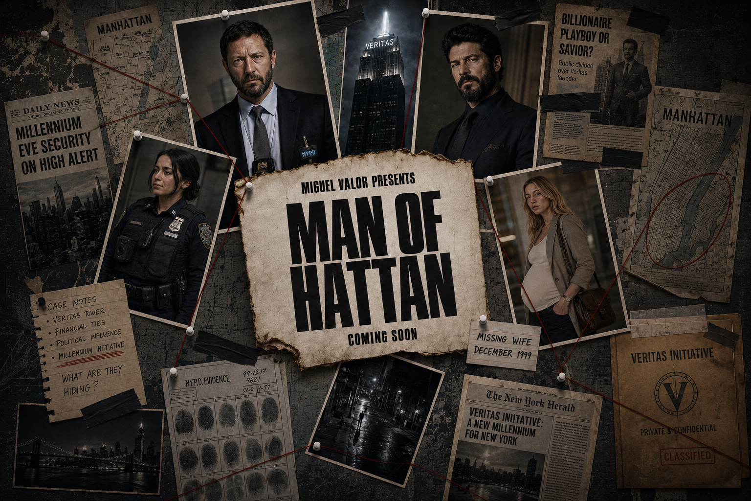 A noir visual representation of John Harlan’s fractured investigation through Manhattan.